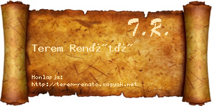 Terem Renátó névjegykártya